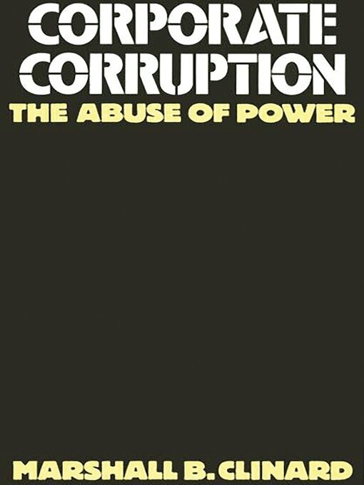 Cover image for Corporate Corruption